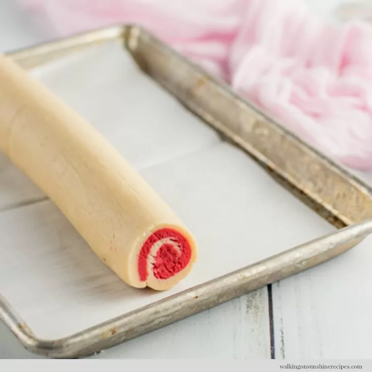 Roll the dough together for Valentine's Day Swirl Cookies