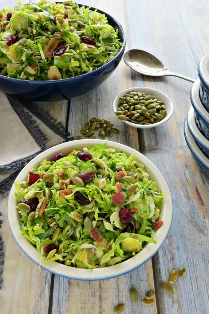 Shaved Brussels Sprouts Salad from 5 Minutes for Mom