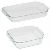 Pyrex Basics Clear Glass Baking Dishes 