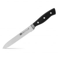 Serrated Utility Knife, 5-inch, Black