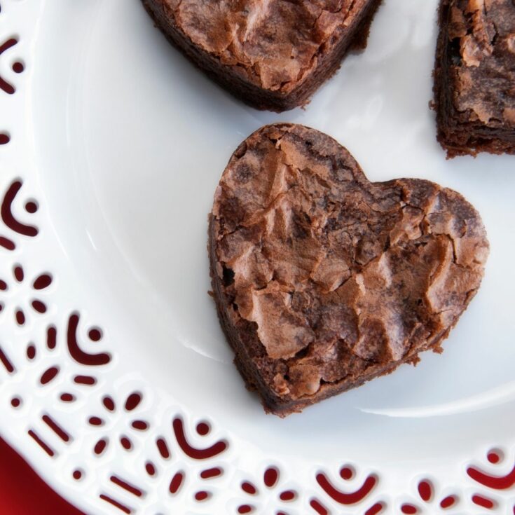 heart shaped brownies