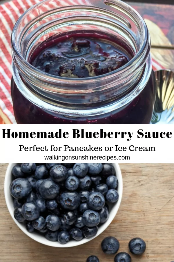 Homemade Blueberry Sauce - the perfect treat to pour over homemade pancakes or waffles.
