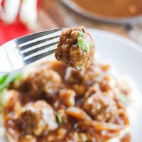Salisbury Steak Meatballs with a French Onion Gravy