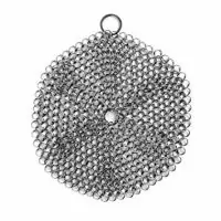  Cast Iron Cleaner Stainless Steel Chainmail Pot Scrubber 