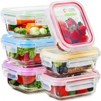 Glass Food Storage Containers with Lids - Microwave, Fridge, Freezer, Dishwasher, Oven Safe