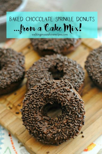 Baked Chocolate Donuts with Sprinkles | Walking on Sunshine Recipes