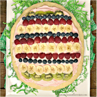 Pretty in Pink Easter Egg Fruit Pizza