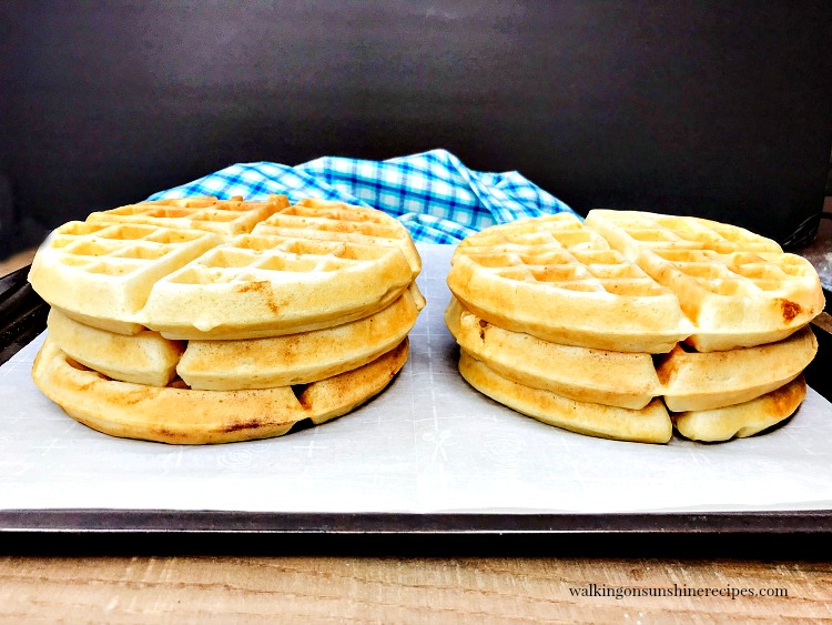 Fluffy Waffles on Baking Tray