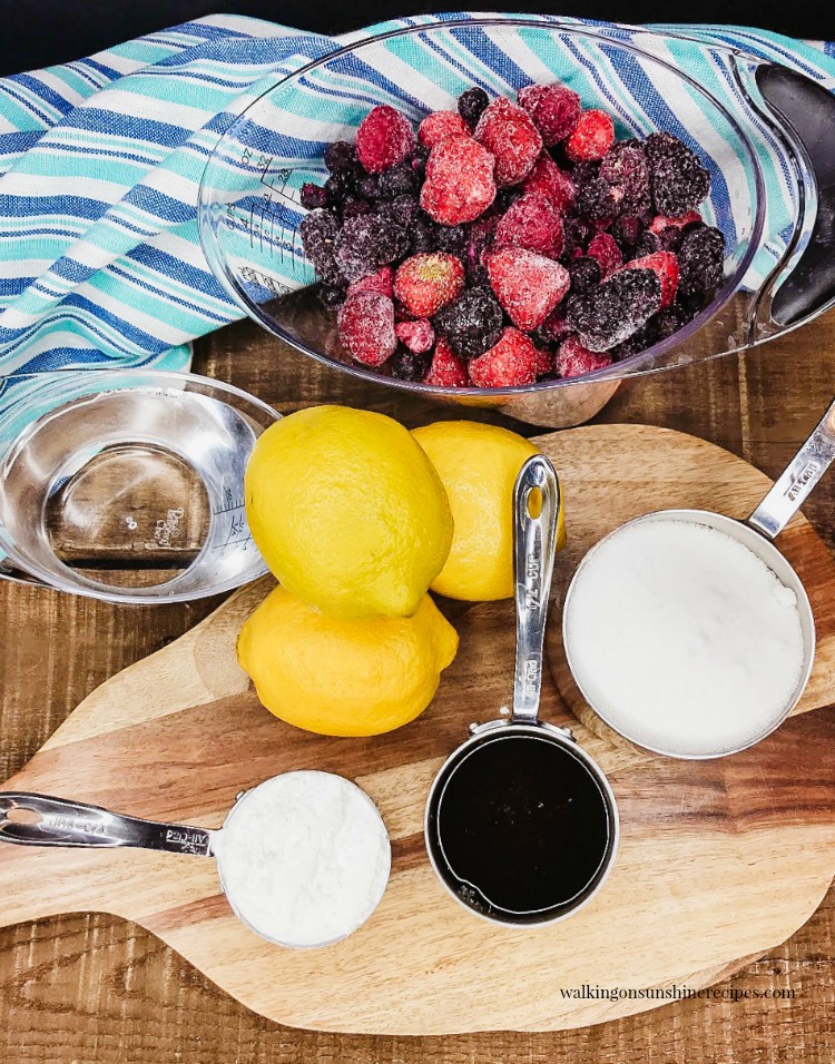 Ingredients for Mixed Berry Compote