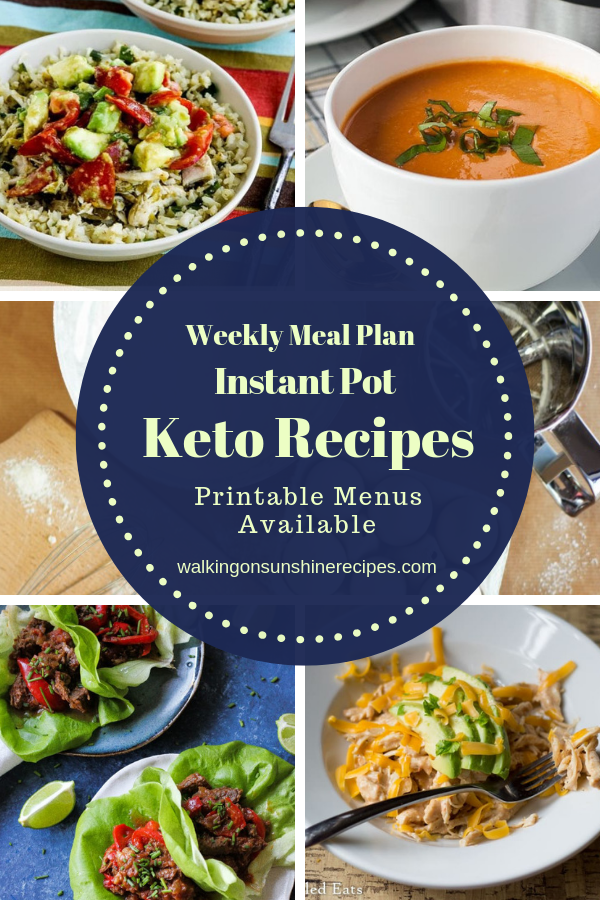 Instant Pot Keto Recipes | Walking on Sunshine Weekly Meal ...