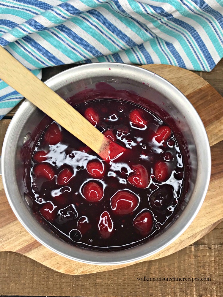 Mixed Berry Compote in saucepan