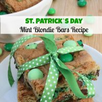 Mint Blondie Bars Recipe | St Patrick’s Day Idea