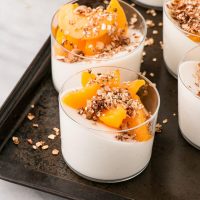 Peaches and Cinnamon Granola with Yogurt
