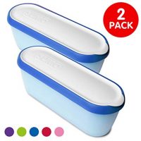 SUMO Ice Cream Containers: Insulated Ice Cream Tub for Homemade Ice-Cream, Gelato or Sorbet - Dishwasher Safe - 1.5 Quart Capacity [Blue, 2-Pack]