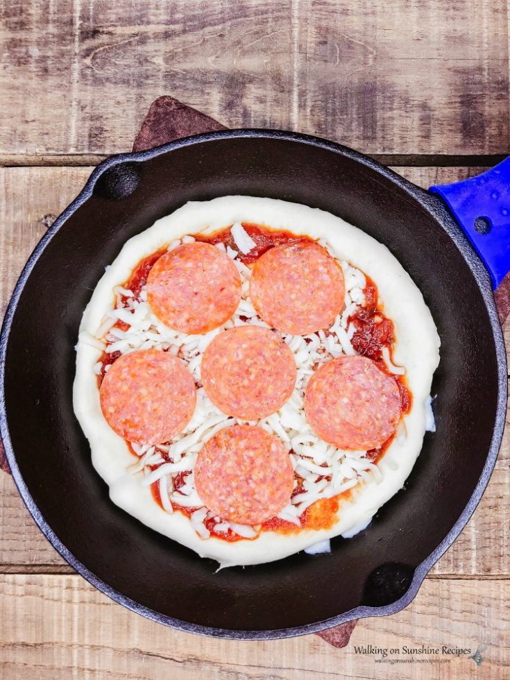 Cast Iron Pan Pizza - Walking On Sunshine Recipes