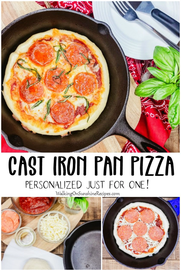 Cast Iron Pan Pizza personalized just for one from WOS