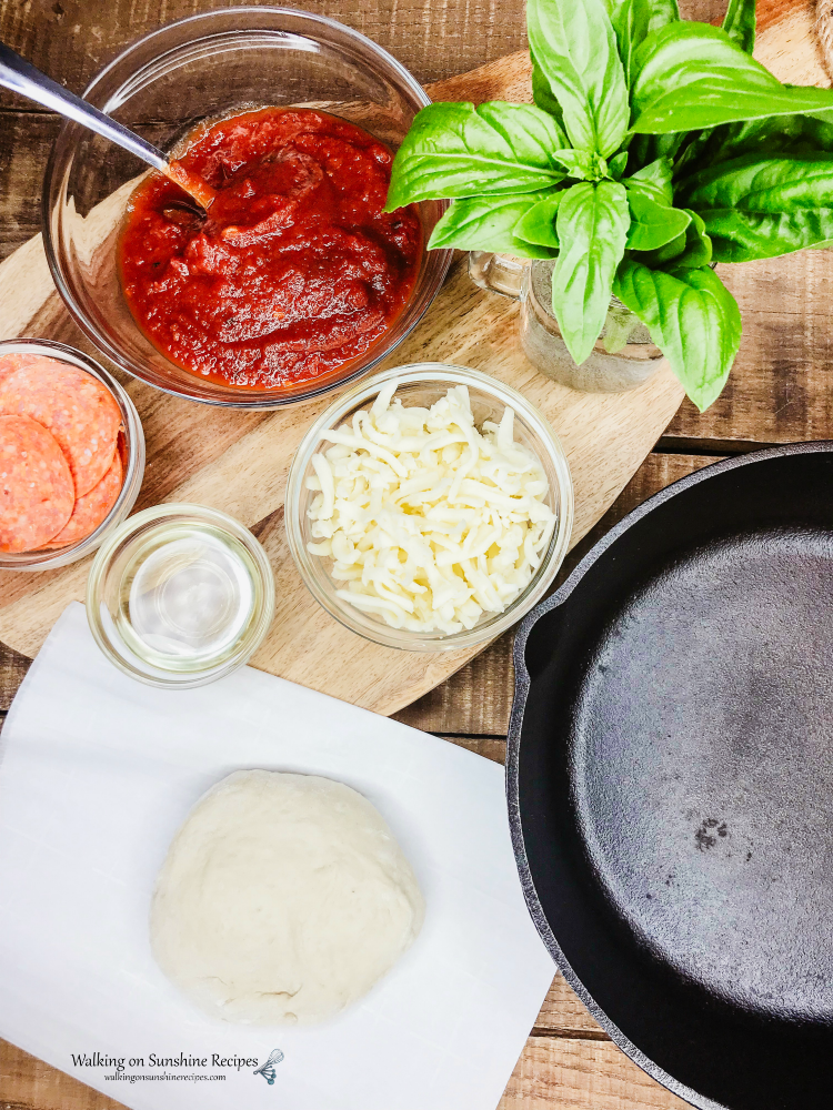 Cast Iron Pan Pizza - Walking On Sunshine Recipes