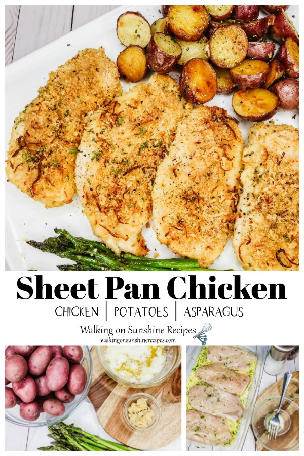 Sheet Pan Chicken with Red Potatoes Roasted Asparagus Garlic Butter from WOS