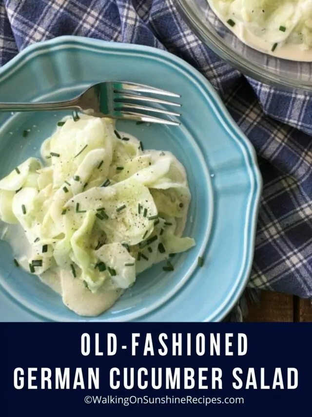 German Cucumber Salad with Sour Cream Dressing