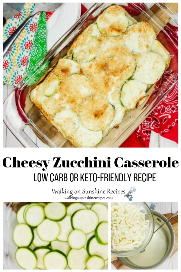 Cheesy Zucchini Casserole with process photos. 