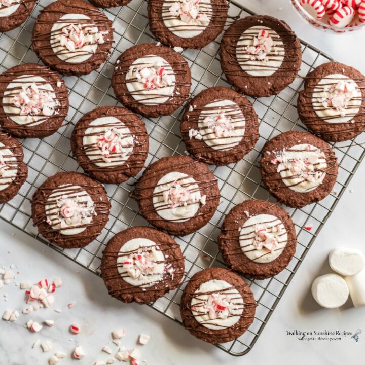 Chocolate Marshmallow Peppermint Cookies