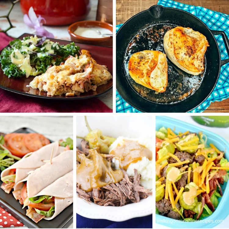 Low Carb Recipes | Walking on Sunshine Recipes Weekly Meal Plan