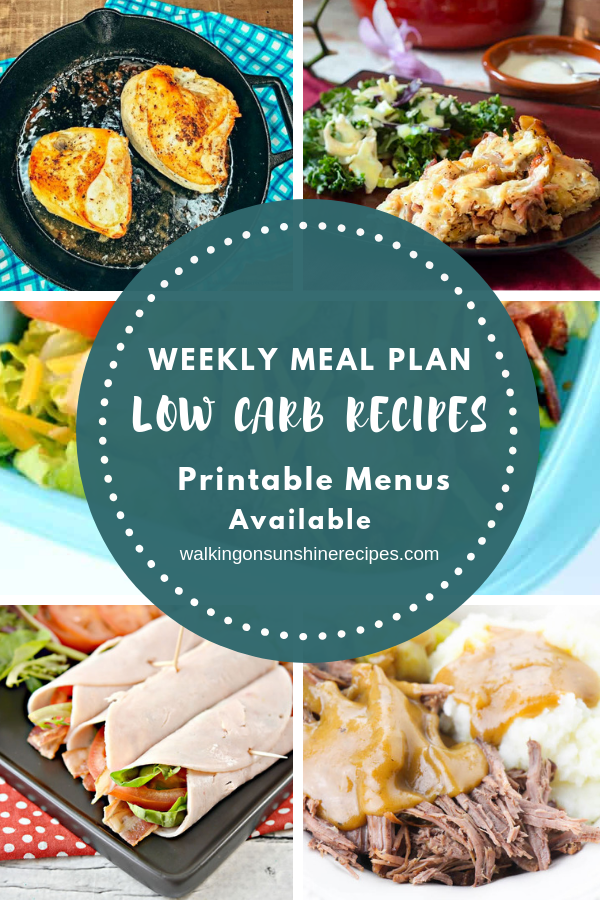 Low Carb Recipes | Walking on Sunshine Recipes Weekly Meal ...