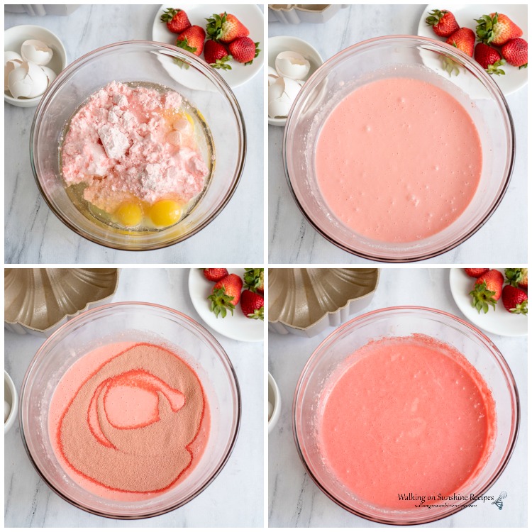 Stawberry Bundt Cake with Jello Mix