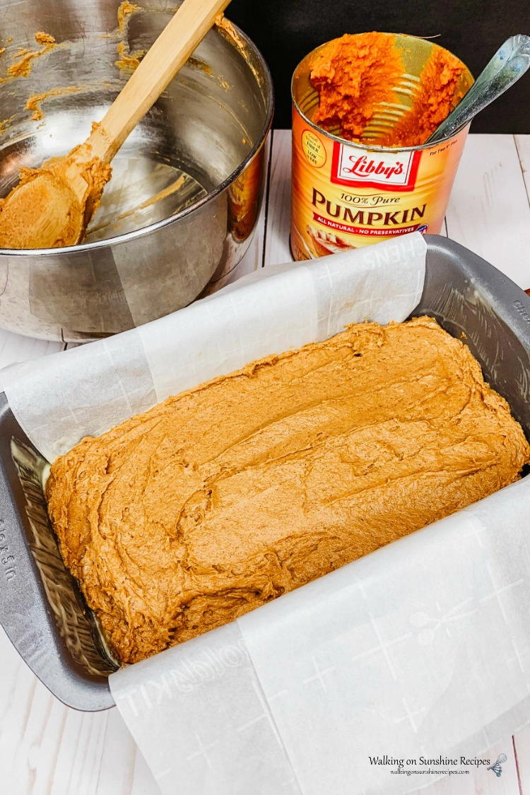 Take clips off of parchment paper for pumpkin bread with cake mix.