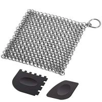 Stainless Steel Chainmail Scrubber for Cast Iron Pans