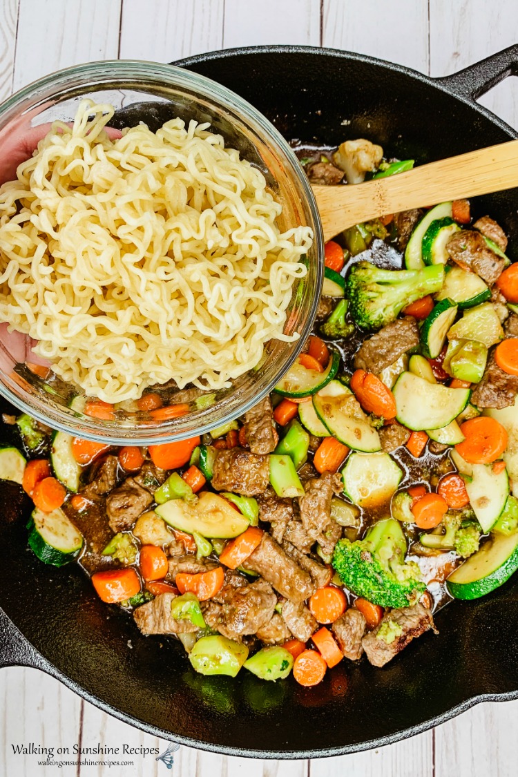 Easy Beef Ramen Stir Fry - Walking On Sunshine Recipes