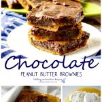 Chocolate Peanut Butter Brownies collage