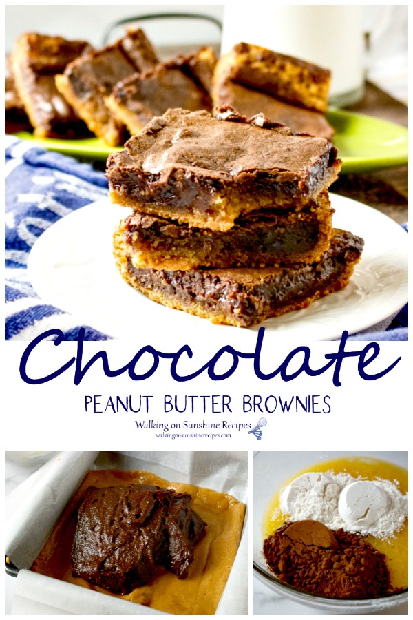 Chocolate Peanut Butter Brownies collage 