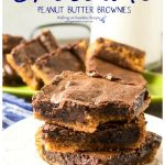 Chocolate Peanut Butter Brownies on plate