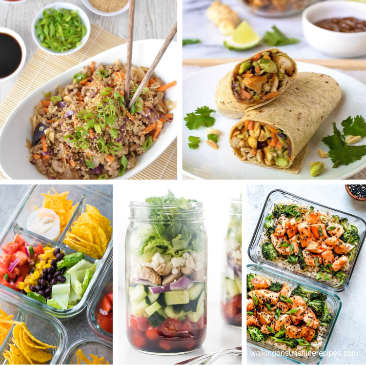 Portable Lunches | Walking on Sunshine Weekly Meal Plan