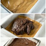 Spreading the Batter in the Pan for Chocolate Peanut Butter Brownies