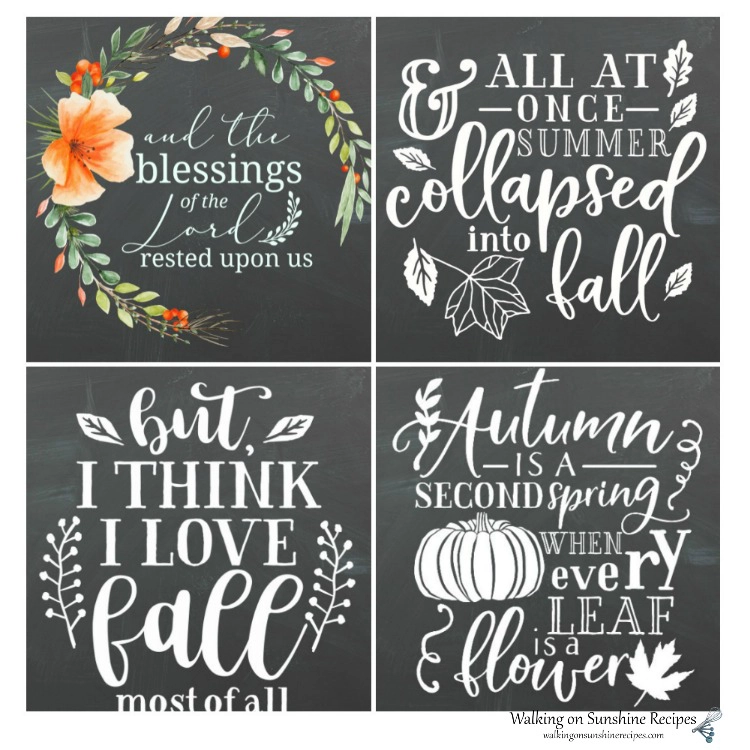 Fall Printables available from Walking on Sunshine Recipes