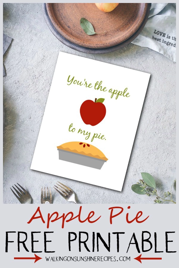 apple pie free printable
