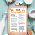 Thanksgiving Checklist on Cutting Board