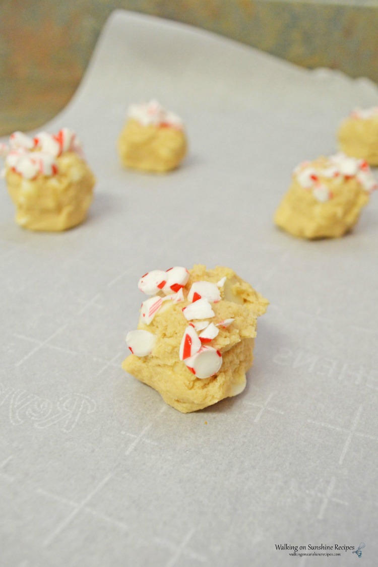 Add Crushed Leftover Candy Cane to Tops of Cookies from WOS