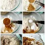 Add spices and flour to wet ingredients for Gingersnap Cookies