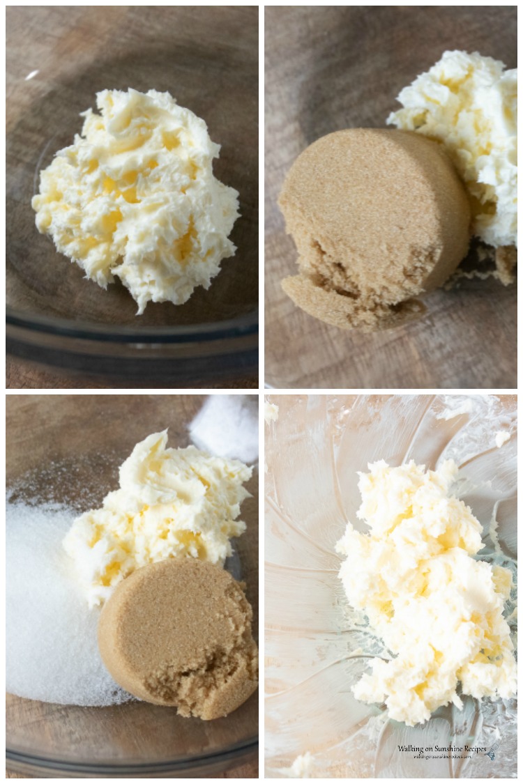 Classic Oatmeal Cookies - Soft and chewy yet crispy on the outside, these are going to become one of your favorite cookies to make all year long from Walking on Sunshine Recipes. Cream butter with sugars for Classic Oatmeal Cookies