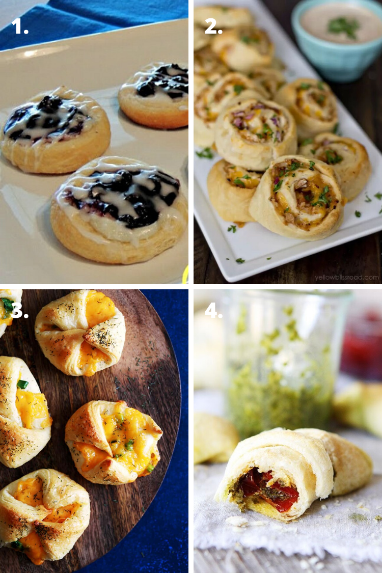 Crescent roll recipes for New Years Party Celebrations. 