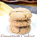 Gingersnap Cookies on white plate from Walking on Sunshine Recipes