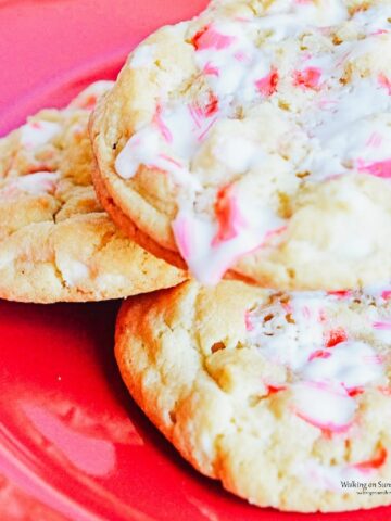 Leftover Candy Cane Sugar Cookies with White Chocolate Chips from WOS