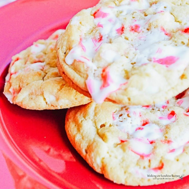 Leftover Candy Cane Sugar Cookies with White Chocolate Chips from WOS