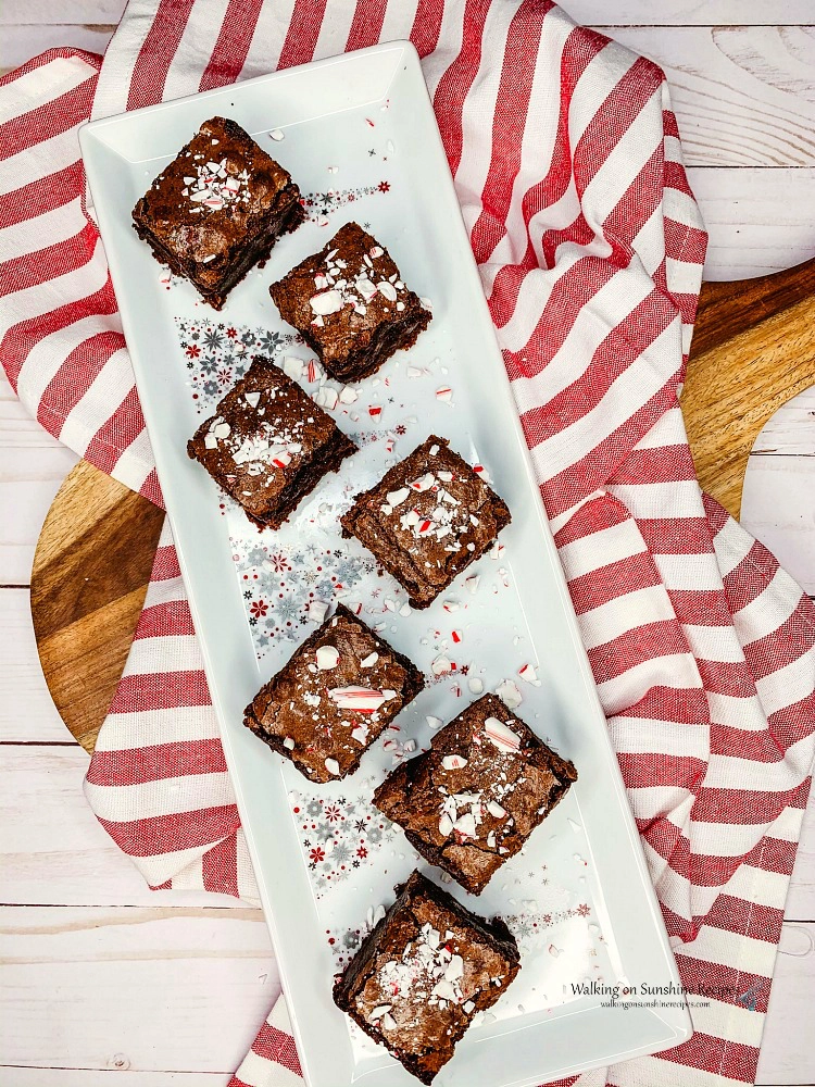 Peppermint Brownies for Christmas in a Mason Jar Printable
