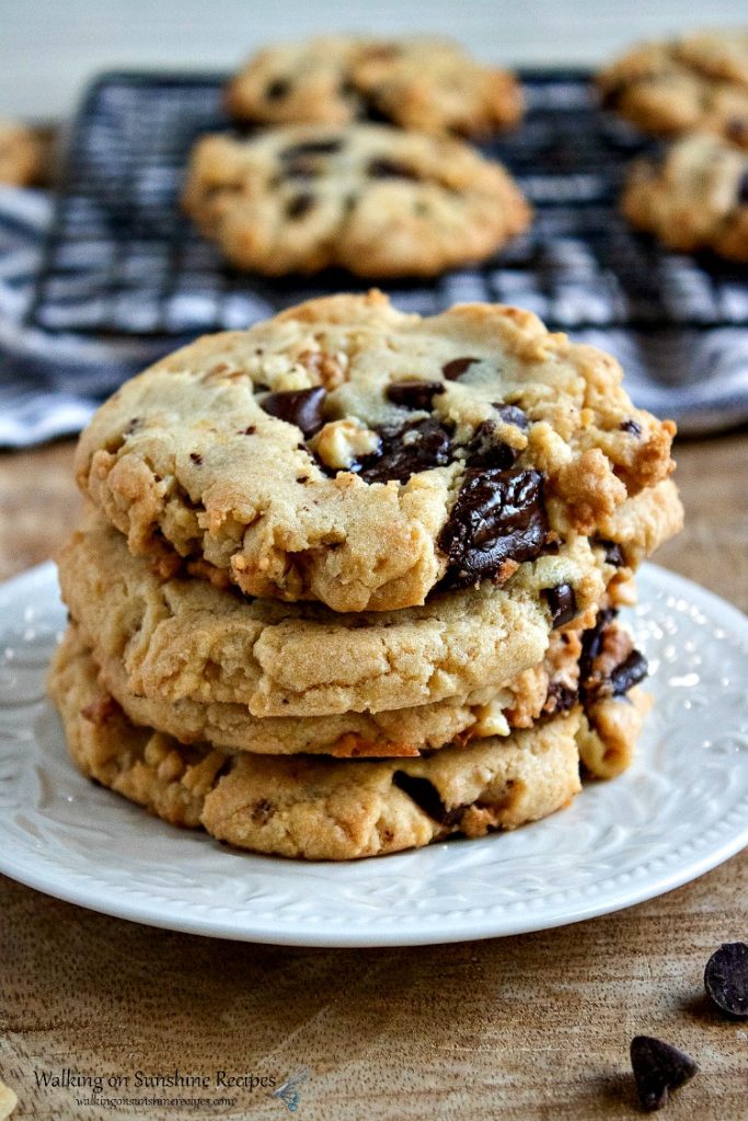 Walnut Chocolate Chip Cookies Recipe - Walking On Sunshine Recipes