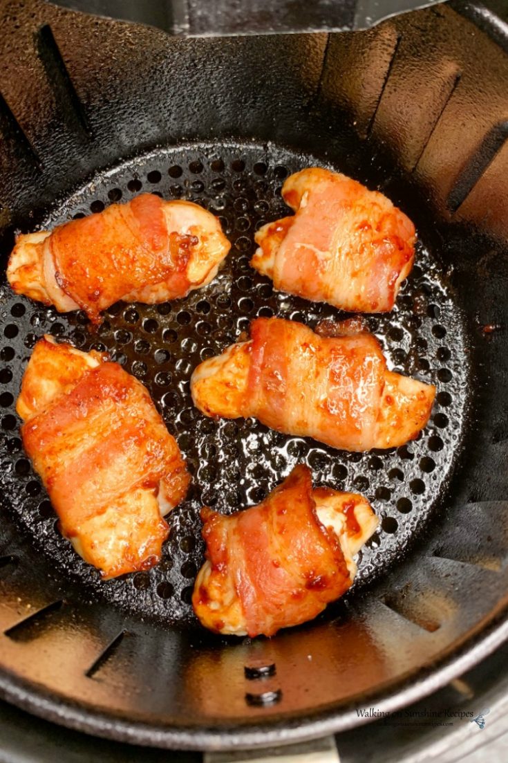 Air Fryer BBQ Chicken Wrapped in Bacon Walking On Sunshine Recipes