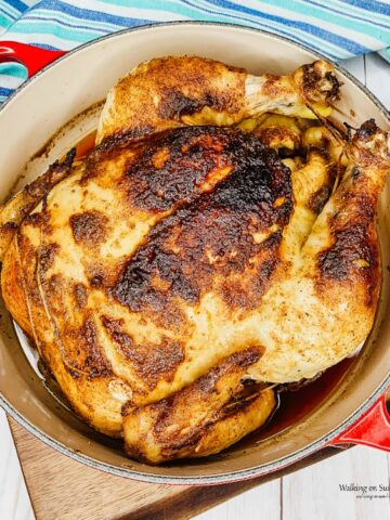 Dutch Oven Roast Chicken cooked